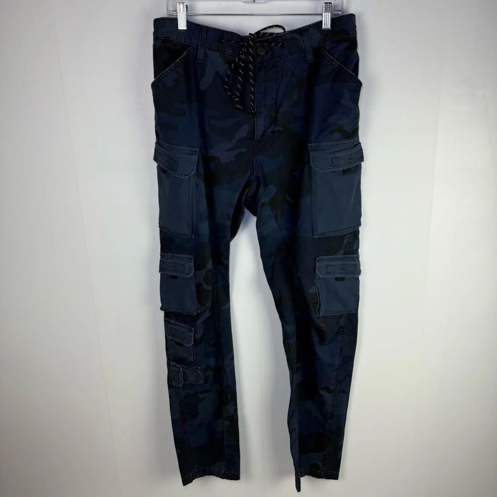 Hudson Jeans Navy Camouflage Cargo Pants - Picture 3 of 14